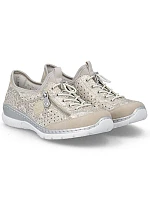 Dámská zlatá prolamovaná sportovní obuv model 22097169 - Rieker