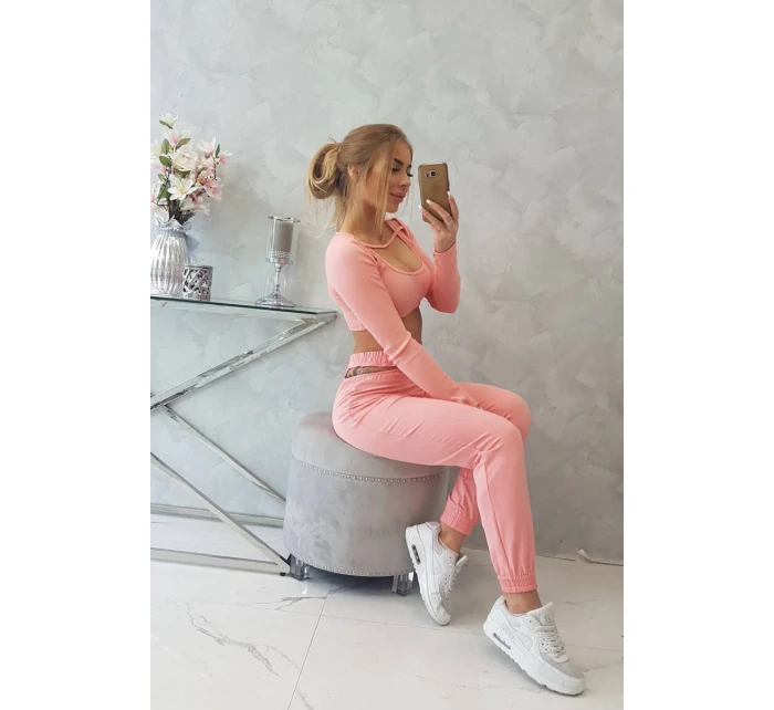 Souprava s halenkou meruňková