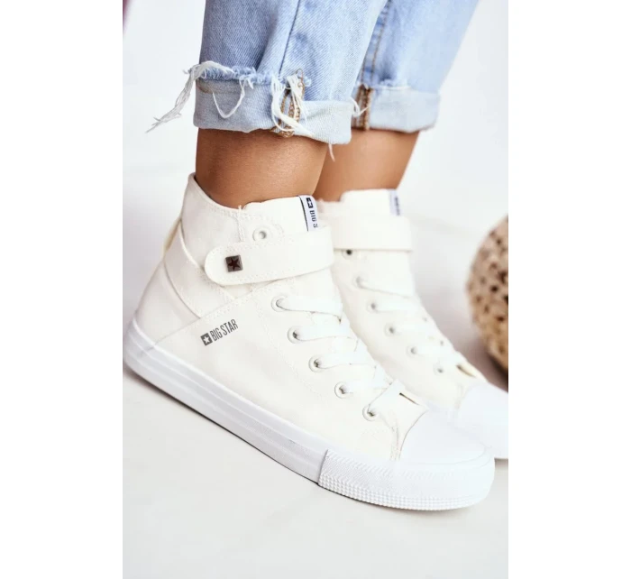 Dámské vysoké tenisky Big Star - bílé Dámské vysoké tenisky Big Star - bílé