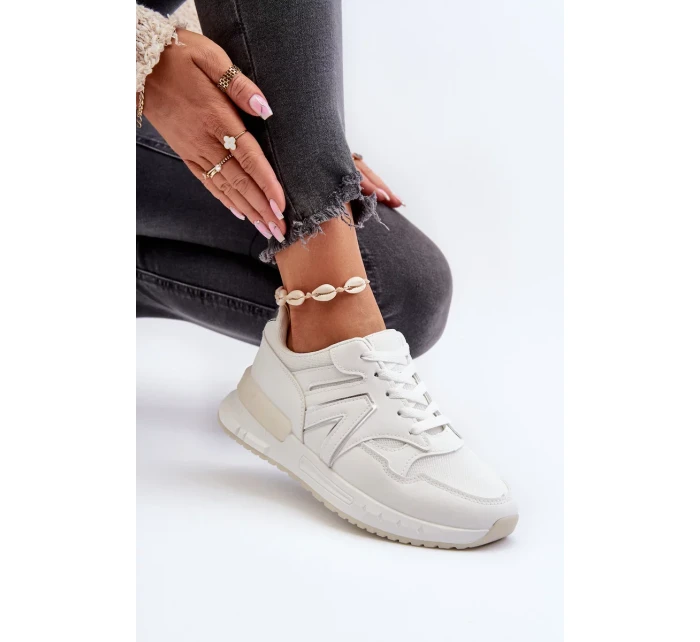 Dámské tenisky vyrobené z eko kůže bílé Vinelli