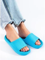 Klasické nazouváky dámské modré bez podpatku Klasické nazouváky dámské modré bez podpatku