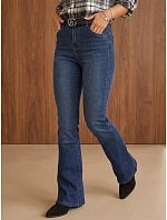Jeansy damskie z paskiem niebieskie model 22554699 - FashionStreet Jeansy damskie z paskiem niebieskie model 22554699 - FashionStreet