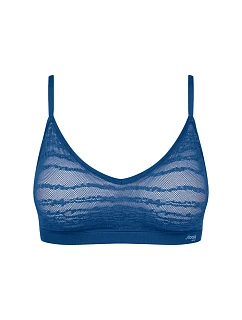Dámská podprsenka FREE Evolve PU Lace - BLUE - modrá  7010 - SLOGGI