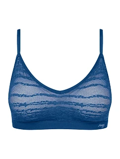 Dámská podprsenka FREE Evolve PU Lace - BLUE - modrá  7010 - SLOGGI