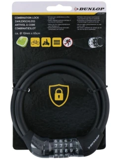 Lanko zámku jízdního kola Dunlop, šifra 10 mm x 65 cm 1042497