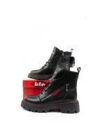 Lee Cooper boty dámské trappery dámské zateplené kožené slingbacks černé červené dámské boty