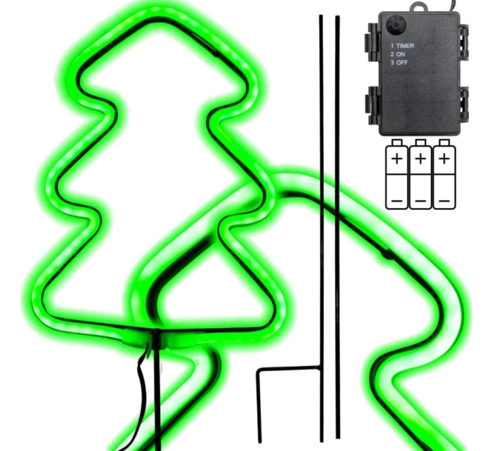 NEON GREEN CHOIN 87 LED BATERIE 16x91CM LUCA