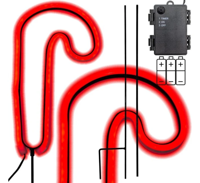 NEONOVÁ LASKA HOLIDAY 79 LED BATERIE 12,5x93,5 cm LUCA