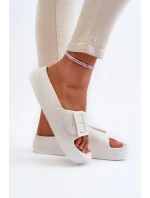 Dámské Pěnové Žabky Na Platformě S Big Star Bílé model 21654884 - Big Star Shoes Dámské Pěnové Žabky Na Platformě S Big Star Bílé model 21654884 - Big Star Shoes