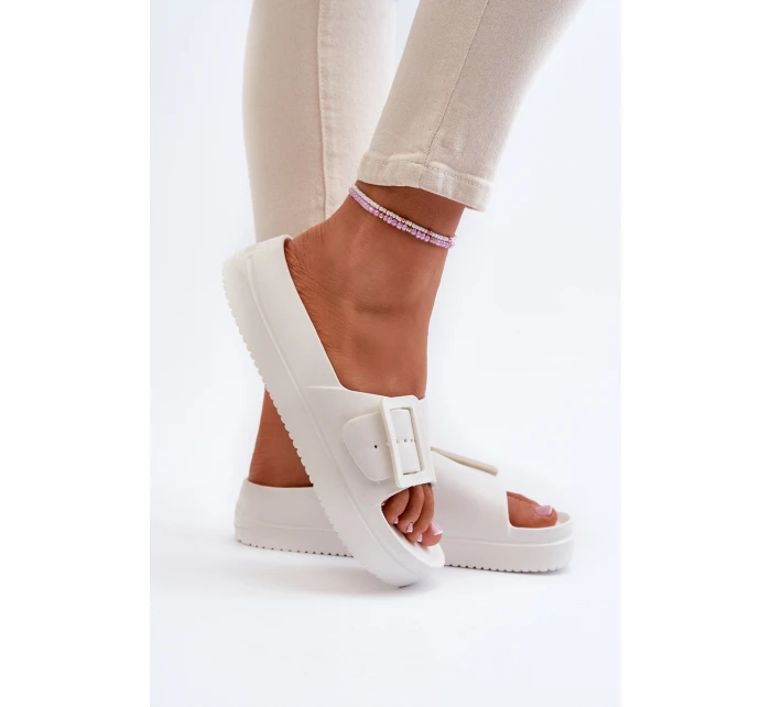 Dámské Pěnové Žabky Na Platformě S Big Star Bílé model 21654884 - Big Star Shoes Dámské Pěnové Žabky Na Platformě S Big Star Bílé model 21654884 - Big Star Shoes