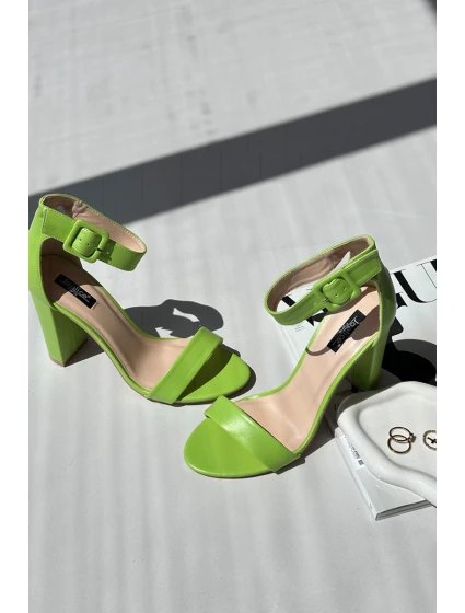 Sandálky Na Podpatku Neonová Zeleň Georgina Sandálky Na Podpatku Neonová Zeleň Georgina