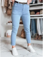 Dámské kalhoty slim fit s páskem TAIRONIK modré FashionStreet UY2540