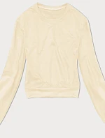 Dámská tenká krátká mikina ecru (8B938-67+132)