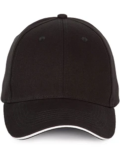 K-up KP 185 6 panelová sandwich kšiltovka 20.0185 black/white
