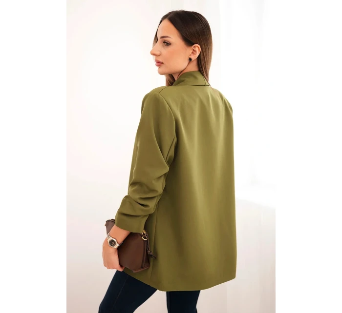 Sako s klopami elegantní olivově zelené Sako s klopami elegantní olivově zelené