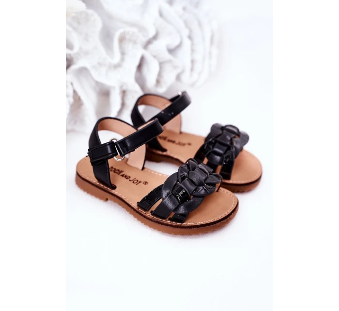 Dětské Sandály S Hadím Vzorem Černé Baxlee Dětské Sandály S Hadím Vzorem Černé Baxlee