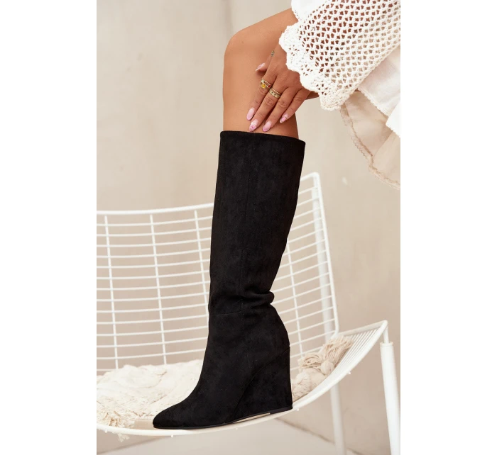 Zateplené Dámské Na Platformě Černé model 21705085 - Boto Zateplené Dámské Na Platformě Černé model 21705085 - Boto