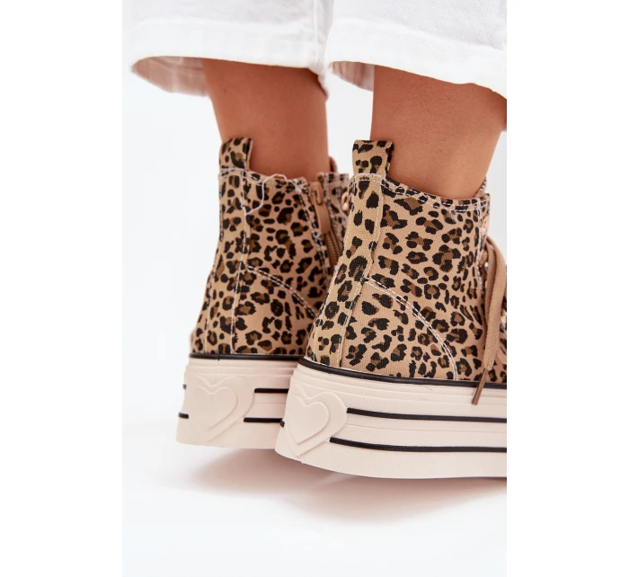 Dámské Tenisky S Mašlí A Zipem Na Platformě Panthera Mavara Dámské Tenisky S Mašlí A Zipem Na Platformě Panthera Mavara