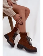 Dámské trekové boty z eko kůže Camel model 21744744 - Boto Dámské trekové boty z eko kůže Camel model 21744744 - Boto