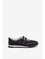 Sportovní dámské baleríny S Pásky Černé model 21956206 - Boto