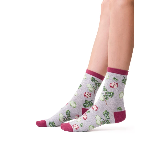 Ponožky 159-107 Melange Light Grey - Steven Ponožky 159-107 Melange Light Grey - Steven