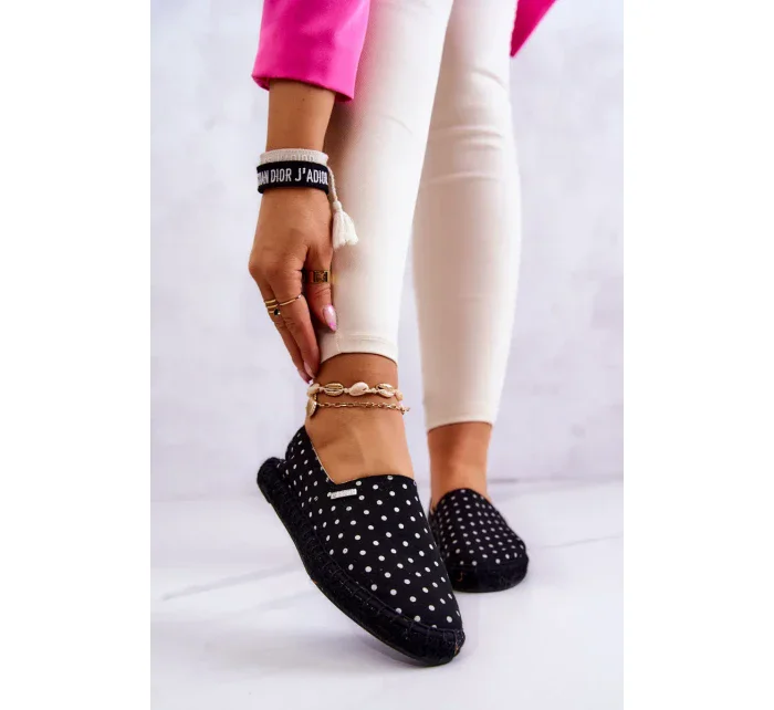 Dámské módní espadrilky Polka Dots Big Star - černé Dámské módní espadrilky Polka Dots Big Star - černé