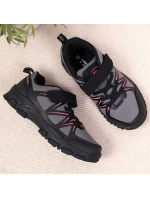 American Club Jr AM902A šedé trekové boty na suchý zip