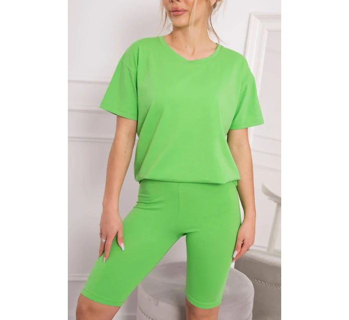 Komplet top+legginsy jasny zielony