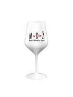 MÁM DOKONALOU ŽENU - bílá nerozbitná sklenice na víno 470 ml