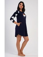 Dámské domácí šaty s tříčtvrtečním rukávem Méďa na model 21475634 - Vienetta Dámské domácí šaty s tříčtvrtečním rukávem Méďa na model 21475634 - Vienetta