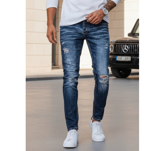 Pánské modré džínové kalhoty FashionStreet UX3948