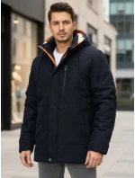 Pánská zimní bunda s kapucí tmavě modrá FashionStreet TX5043