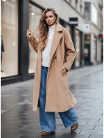 Dámský přechodný hnědý kabát oversize FashionStreet NY0767z