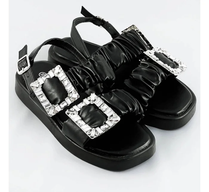 Černé dámské sandály se zirkony model 17360264 - Mix Feel