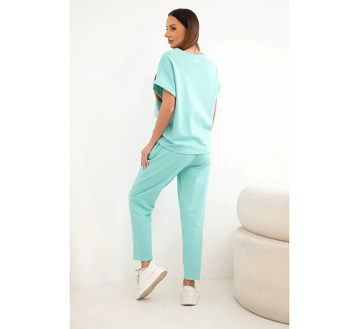 Bavlněný komplet halenka + kalhoty model 22079381 - K-Fashion Bavlněný komplet halenka + kalhoty model 22079381 - K-Fashion