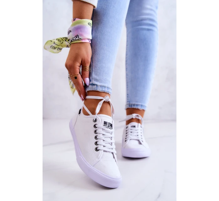 Dámské Tenisky BIG STAR model 21546330 Bíle - Big Star Shoes Dámské Tenisky BIG STAR model 21546330 Bíle - Big Star Shoes