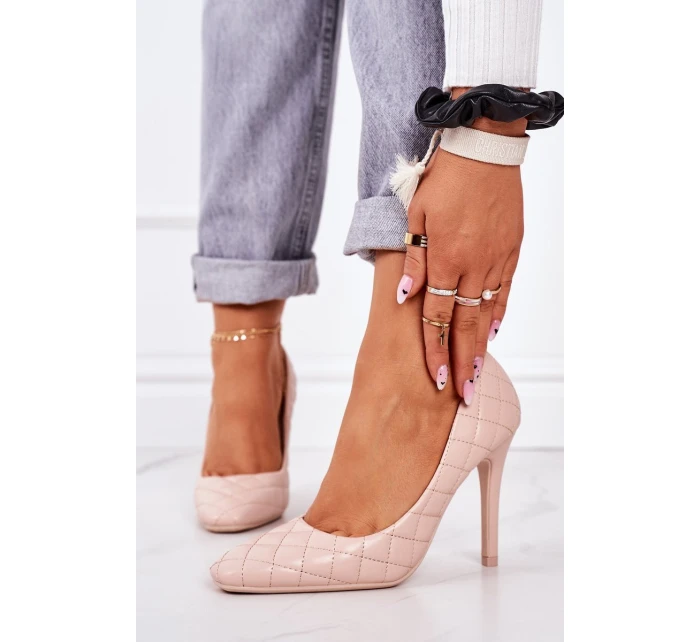 Elegantní Lodičky Na Jehlovém Podpatku Béžové model 21547404 - Boto