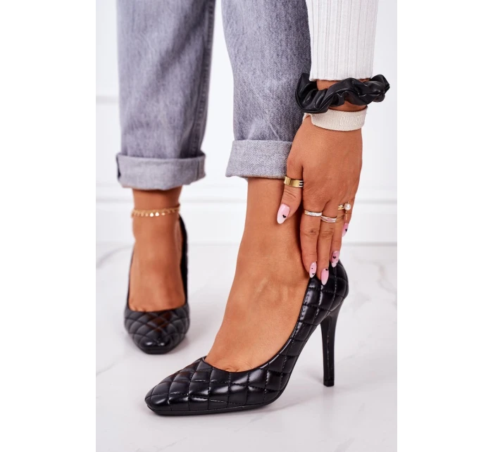 Elegantní Lodičky Na Jehlovém Podpatku Černé model 21547418 - Boto