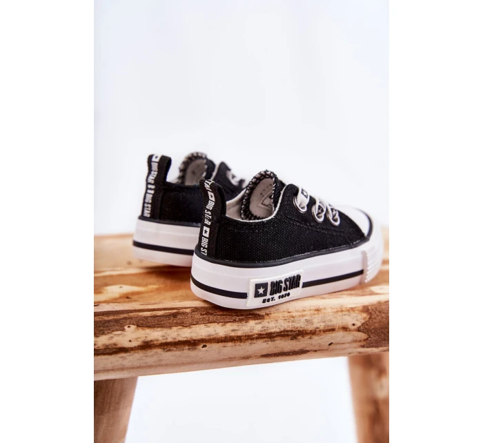Dětské látkové tenisky BIG STAR model 21594792 Černý a bílý - Big Star Shoes Dětské látkové tenisky BIG STAR model 21594792 Černý a bílý - Big Star Shoes