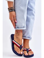 Dámské žabky na platformě Big Star model 21610799 námořnická modrá - Big Star Shoes Dámské žabky na platformě Big Star model 21610799 námořnická modrá - Big Star Shoes