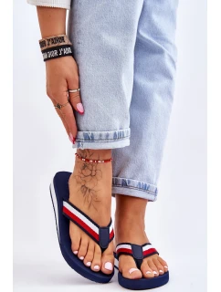 Dámské žabky na platformě Big Star model 21610799 námořnická modrá - Big Star Shoes