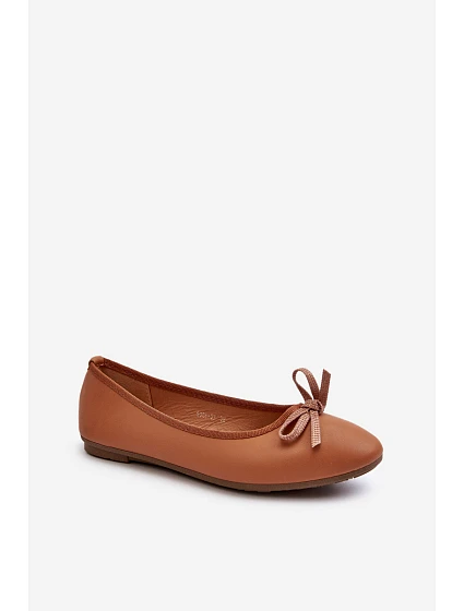 Baleríny z ekologické kůže s mašlí Camel Sandal Baleríny z ekologické kůže s mašlí Camel Sandal