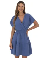 Sukienka MI SK model 21142115 ciemny niebieski - FPrice Sukienka MI SK model 21142115 ciemny niebieski - FPrice