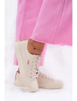Dámské plátěné tenisky Big Star – béžové Dámské plátěné tenisky Big Star – béžové