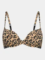 Dámská podprsenka O3YC01KBUT0 - P1CA vzor leopard - Guess