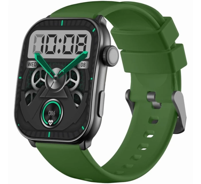 GRAVITY GT28-4 Pánské chytré hodinky s řemínkem + náramek Zelená černá GRAVITY GT28-4 Pánské chytré hodinky s řemínkem + náramek Zelená černá