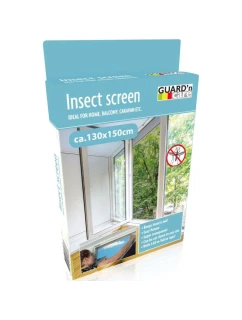 MOSKYTIÉRA DO OKNA 130X150 ČERNÝ POLYESTER + PÁSEK NA SUCHÝ ZIP