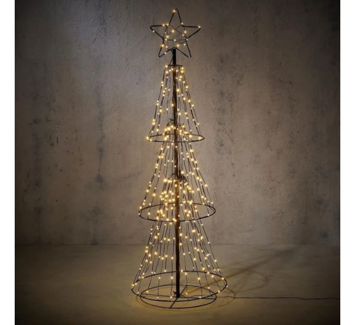 DEKORATIVNÍ VÁNOČNÍ STROMEK 310 LED TEPLÁ BÍLÁ 150 CM LUCA