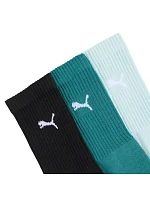 Ponožky Puma Crew, 3 páry, černé, mořská zeleň, světle modré, 880355, velikost 41