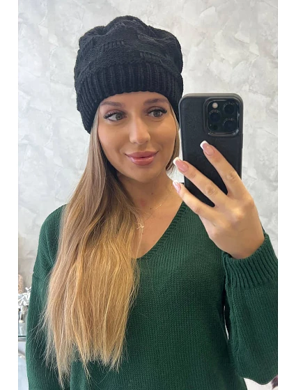 Dámská čepice  černá model 18752351 - K-Fashion